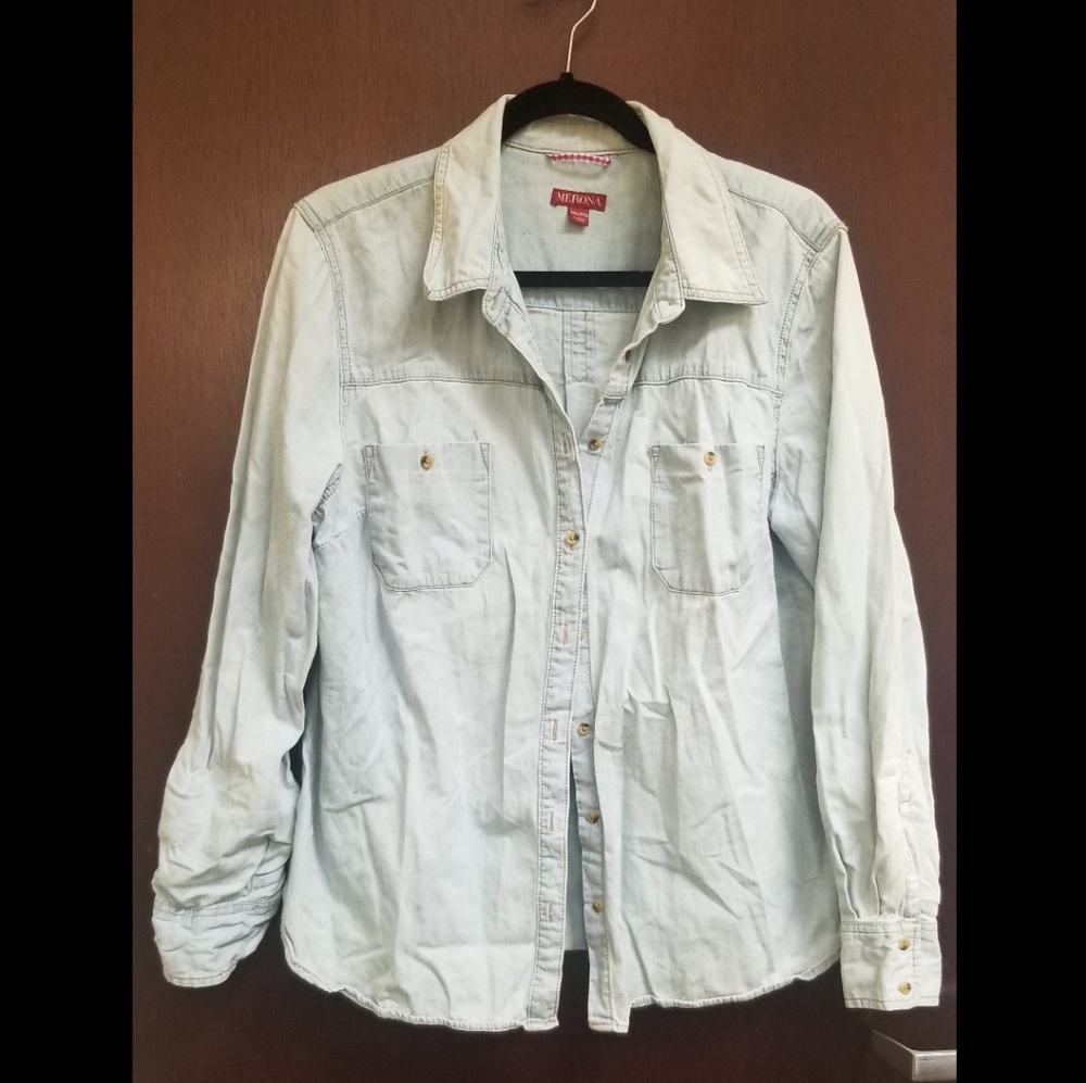Merona Chambray Button Down Top